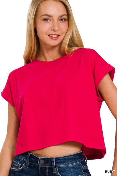 COTTON SHORT SLEEVE TOP