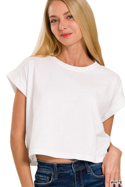 COTTON SHORT SLEEVE TOP