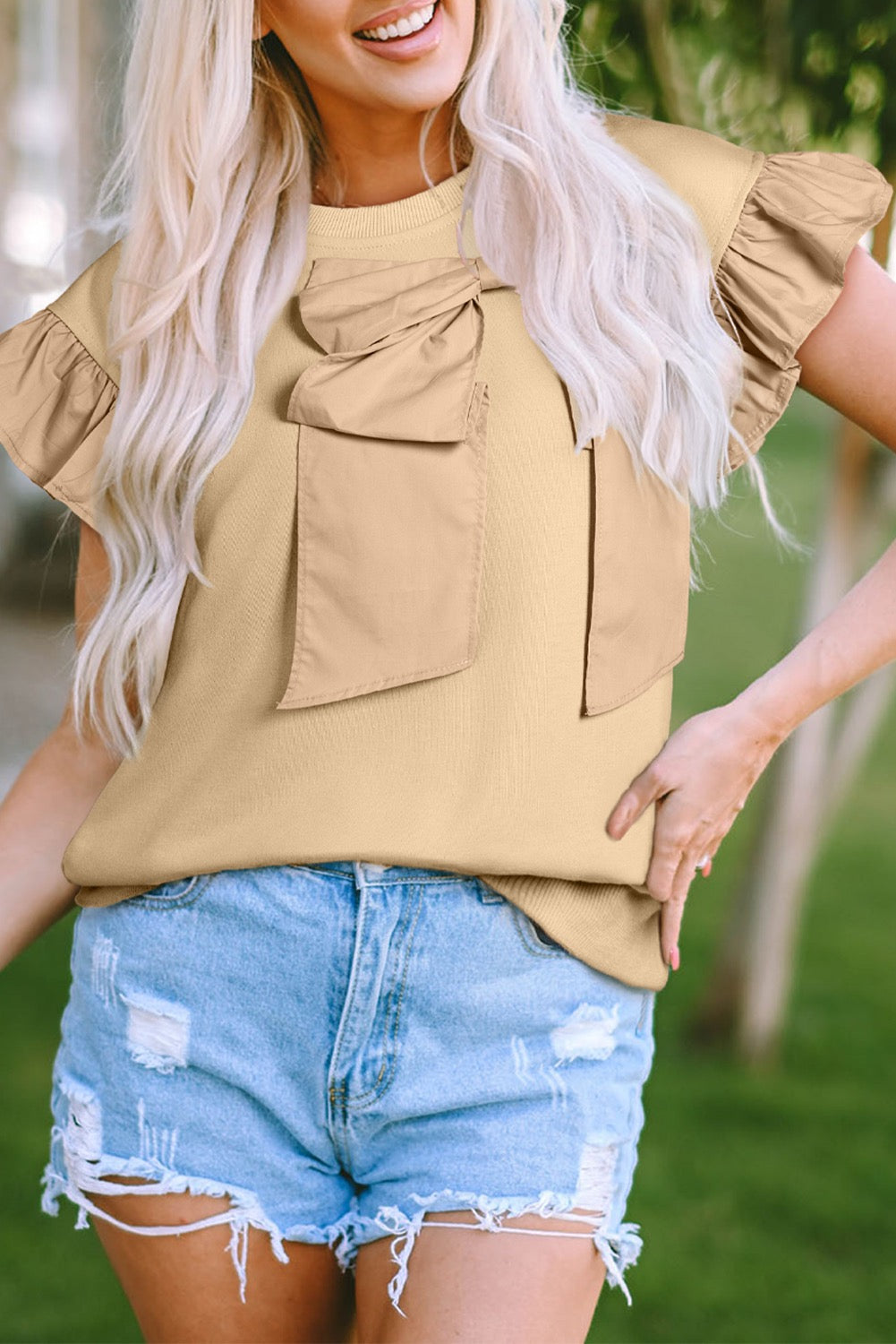 Bow Ruffle Top