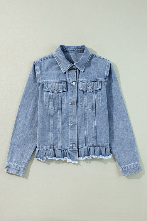 Demin Ruffle Jacket