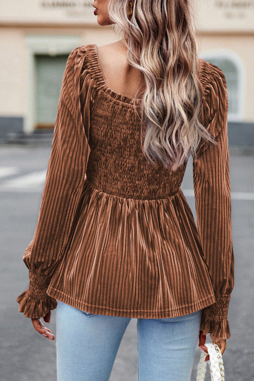 Ripped Velvet Top