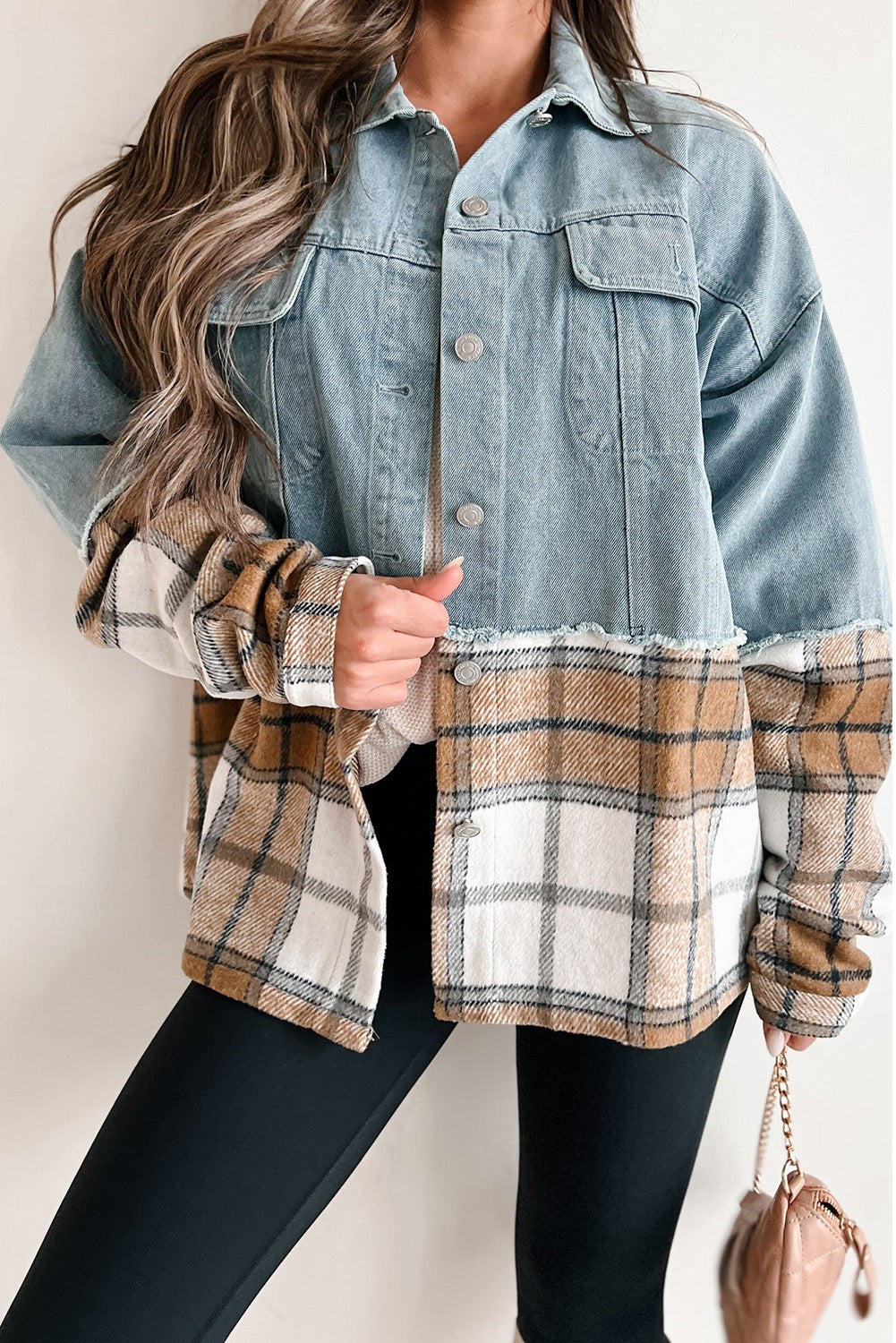 Plaid Demin Jacket