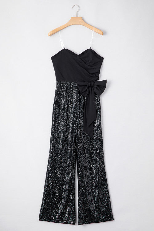 Black Sequin Jumpsuit