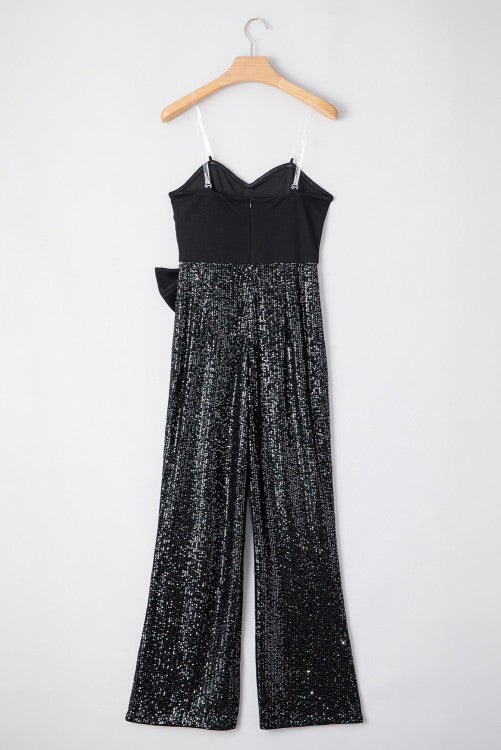 Black Sequin Jumpsuit