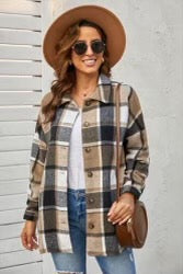 Plaid Button Down Jacket